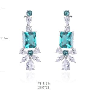 SE55723, Ladies' Moissanite Ring, S925, Rhodium Plated, White, 7.97g