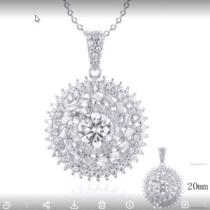 SZ17556, Ladies' Moissanite Ring, S925, Rhodium Plated, White, 14.5g