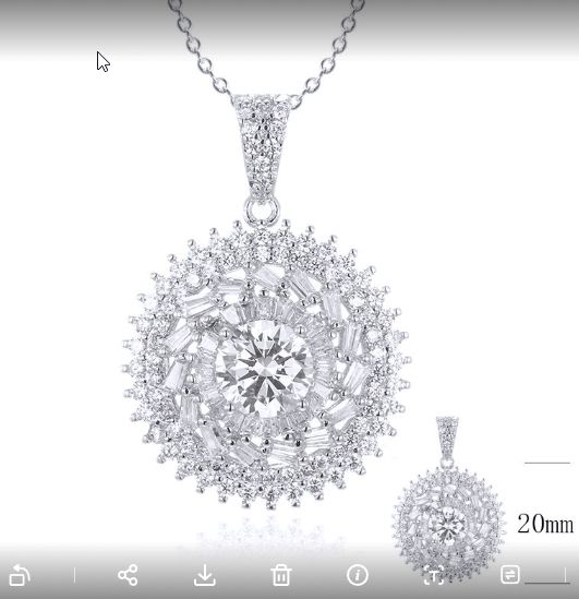 SZ17556, Ladies' Moissanite Ring, S925, Rhodium Plated, White, 14.5g
