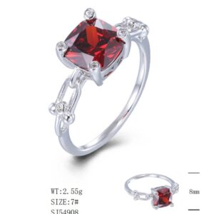 SE55360, Ladies' Moissanite Ring, S925, Rhodium Plated, White, 4.29g