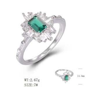 SJ49451, Ladies' Moissanite Ring, S925, Rhodium Plated, White, 2.25g
