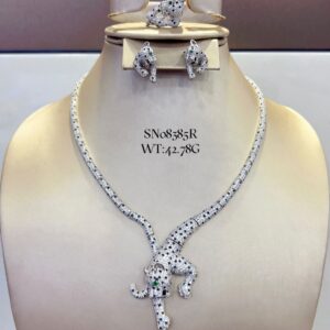 SN08385, Ladies' Moissanite Ring, S925, Rhodium Plated, White, 42.78g