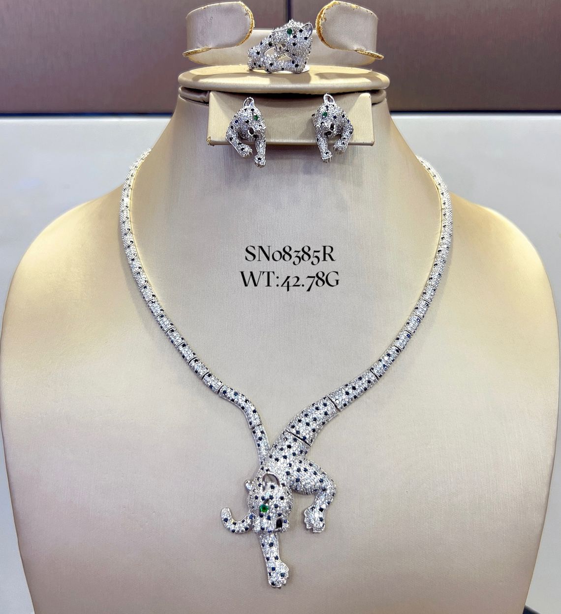 SN08385, Ladies' Moissanite Ring, S925, Rhodium Plated, White, 42.78g