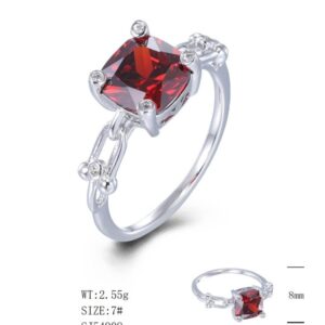 SJ54908, Ladies' Moissanite Ring, S925, Rhodium Plated, White, 2.45g