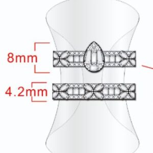 SJ59486, Ladies' Moissanite Ring, S925, Rhodium Plated, White, 6.6g