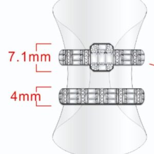 SJ59487, Ladies' Moissanite Ring, S925, Rhodium Plated, White, 5.24g