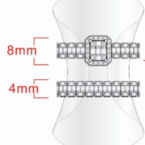 SJ59491, Ladies' Moissanite Ring, S925, Rhodium Plated, White, 5.5g