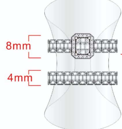 SJ59491, Ladies' Moissanite Ring, S925, Rhodium Plated, White, 5.5g
