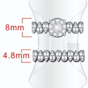 SJ59492, Ladies' Moissanite Ring, S925, Rhodium Plated, White, 5.54g