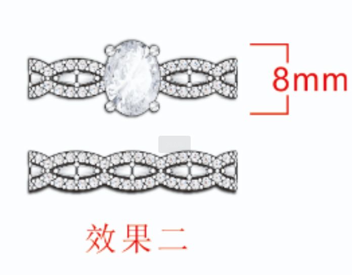 SJ59493, Ladies' Moissanite Ring, S925, Rhodium Plated, White, 5.23g
