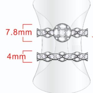 SJ59494, Ladies' Moissanite Ring, S925, Rhodium Plated, White, 4.98g