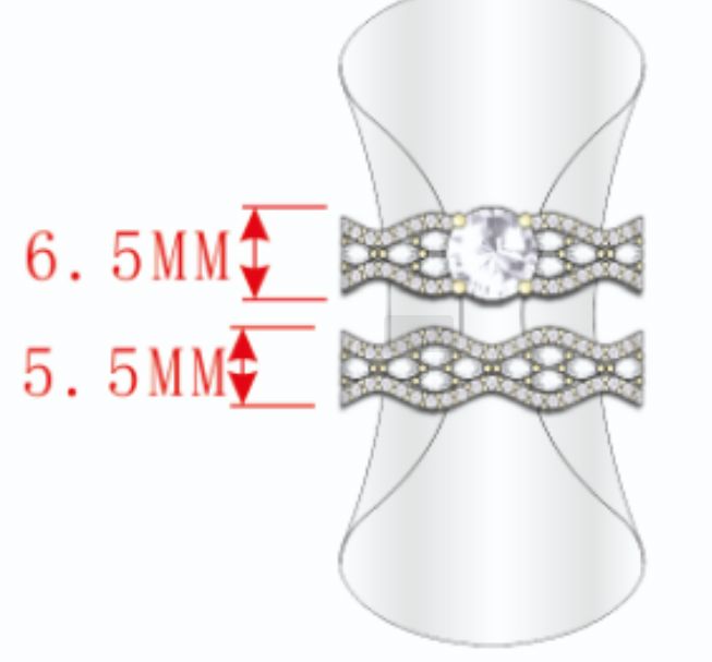 SJ59496, Ladies' Moissanite Ring, S925, Rhodium Plated, White, 5.82g
