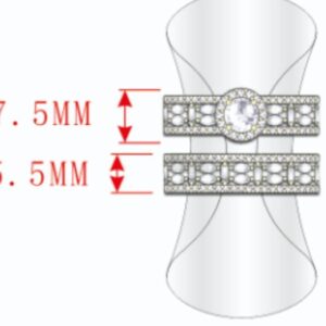 SJ59497, Ladies' Moissanite Ring, S925, Rhodium Plated, White, 7.77g