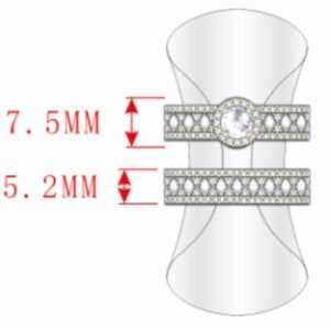 SJ59499, Ladies' Moissanite Ring, S925, Rhodium Plated, White, 6.83g