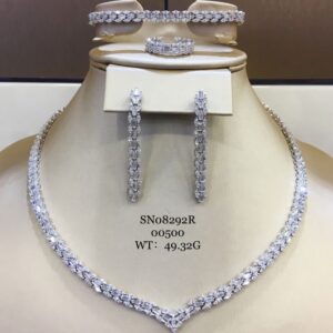 SN08292, Ladies' Moissanite Ring, S925, Rhodium Plated, White, 47.49g