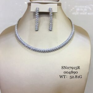 SN07915, Ladies' Moissanite Ring, S925, Rhodium Plated, White, 53.36g