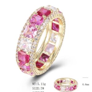 SJ55877, Ladies' Moissanite Ring, S925, Rhodium Plated, White, 4.83g