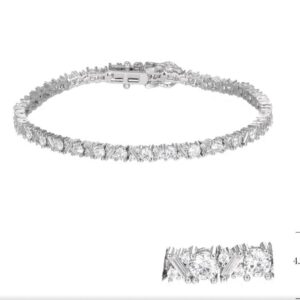 SB16566, Ladies' Moissanite Ring, S925, Rhodium Plated, White, 9.65g