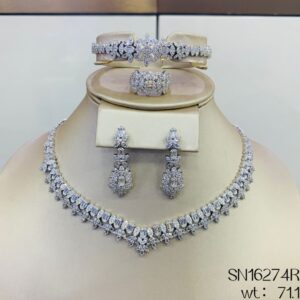 SN16274, Ladies' Moissanite Ring, S925, Rhodium Plated, White, 72.86g