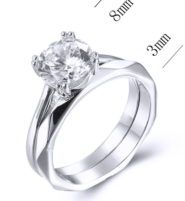 SJ38743, Ladies' Moissanite Ring, S925, Rhodium Plated, White, 4.99g