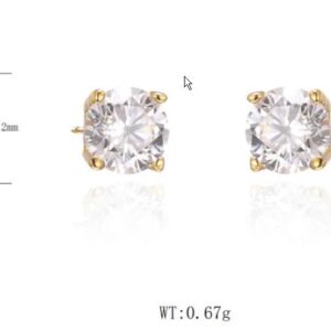 SE16901莫桑, Ladies' Moissanite Ring, S925, Rhodium Plated, White, 0.7g