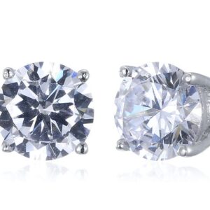 SE16904莫桑, Ladies' Moissanite Ring, S925, Rhodium Plated, White, 1.67g