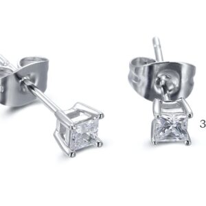 SE16907莫桑, Ladies' Moissanite Ring, S925, Rhodium Plated, White, 0.62g