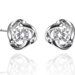 SE35921莫桑, Ladies' Moissanite Ring, S925, Rhodium Plated, White, 2.6g