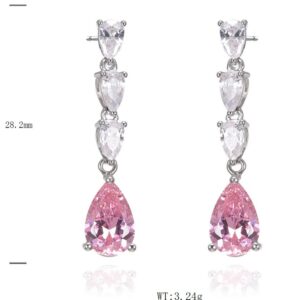 SE46421莫桑, Ladies' Moissanite Ring, S925, Rhodium Plated, White, 2.48g