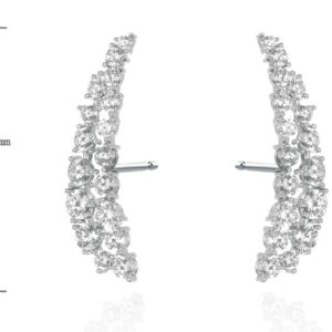 SE42751莫桑, Ladies' Moissanite Ring, S925, Rhodium Plated, White, 4.12g
