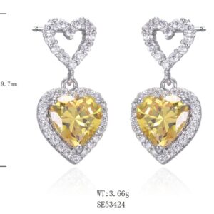 SE53424莫桑, Ladies' Moissanite Ring, S925, Rhodium Plated, White, 2.88g