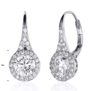 SE14078莫桑, Ladies' Moissanite Ring, S925, Rhodium Plated, White, 2.8g