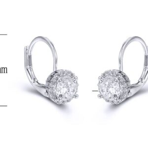 SE24495莫桑, Ladies' Moissanite Ring, S925, Rhodium Plated, White, 1.73g