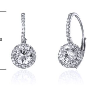 SE26136莫桑, Ladies' Moissanite Ring, S925, Rhodium Plated, White, 2.18g