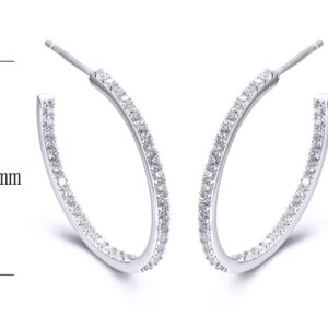 SE28739莫桑, Ladies' Moissanite Ring, S925, Rhodium Plated, White, 3.2g