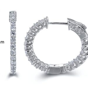 SE15450莫桑, Ladies' Moissanite Ring, S925, Rhodium Plated, White, 6.71g