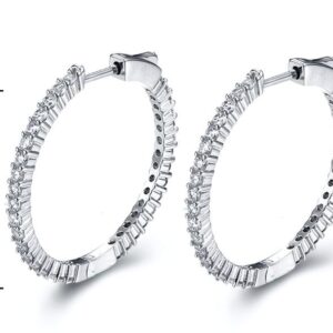 SE20063莫桑, Ladies' Moissanite Ring, S925, Rhodium Plated, White, 8.18g