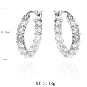 SE43208莫桑, Ladies' Moissanite Ring, S925, Rhodium Plated, White, 2.72g