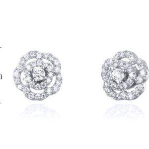 SE24901莫桑, Ladies' Moissanite Ring, S925, Rhodium Plated, White, 1.97g