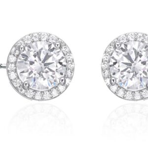 SE49054莫桑, Ladies' Moissanite Ring, S925, Rhodium Plated, White, 2.12g