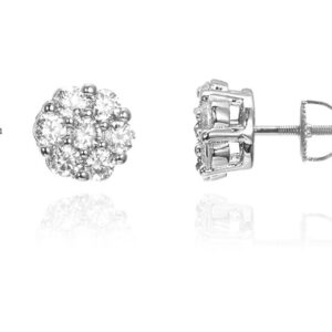 SE42807莫桑, Ladies' Moissanite Ring, S925, Rhodium Plated, White, 1.11g