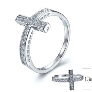 SJ28070莫桑, Ladies' Moissanite Ring, S925, Rhodium Plated, White, 2.14g