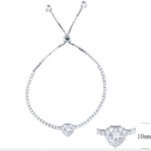 SB10458莫桑, Ladies' Moissanite Ring, S925, Rhodium Plated, White, 4.66g
