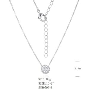 SN80593莫桑, Ladies' Moissanite Ring, S925, Rhodium Plated, White, 2.17g