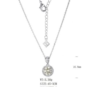 SN24225莫桑, Ladies' Moissanite Ring, S925, Rhodium Plated, White, 3.05g
