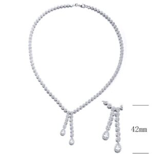 SN09028-单项链, Ladies' Moissanite Ring, S925, Rhodium Plated, White, 25.01g