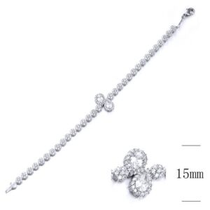 SB11378, Ladies' Moissanite Ring, S925, Rhodium Plated, White, 10.44g