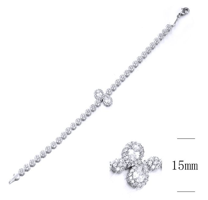 SB11378, Ladies' Moissanite Ring, S925, Rhodium Plated, White, 10.44g