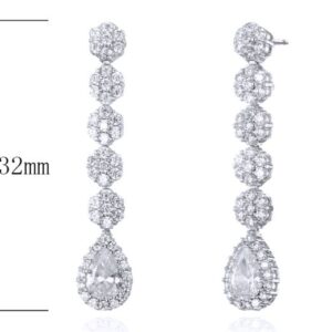 SE26953, Ladies' Moissanite Ring, S925, Rhodium Plated, White, 3.61g
