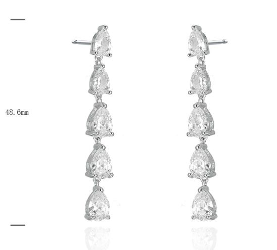 SE43361, Ladies' Moissanite Ring, S925, Rhodium Plated, White, 5.1g